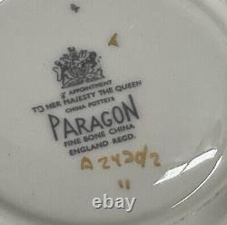 Antique Paragon Fine Bone China Teacup & Saucer Warrant Yellow Gold Flowers Tea