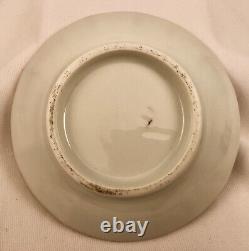 Antique Paris Porcelain Tea Cup & Saucer, Fancy Raised Enamel