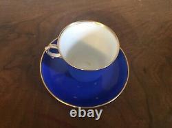 Antique Paris Porcelain Tea Cup & Saucer French Limoges H Monogram 19th century