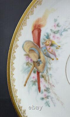 Antique Paris Portrait Cup & Saucer, Sevres Style, B