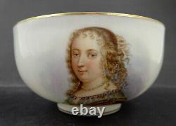 Antique Paris Portrait Cup & Saucer, Sevres Style, C