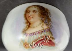 Antique Paris Portrait Cup & Saucer, Sevres Style, C