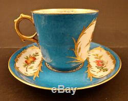 Antique Paris Tea Cup & Saucer, Sevres Style