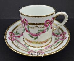 Antique Paris Tea Cup & Saucer, Sevres Style