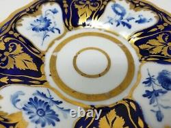 Antique Porcelain RIDGWAY tea Cup and Saucer 1825 hand painted blue floral