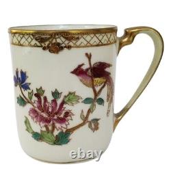 Antique RC Nippon Hand Painted Teapot 4oz Tea Cups Saucers Gilt Bird of Paradise