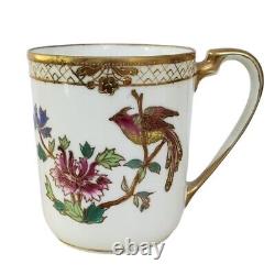 Antique RC Nippon Hand Painted Teapot 4oz Tea Cups Saucers Gilt Bird of Paradise