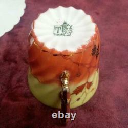 Antique ROYAL BAYREUTH SONTAG&SONS Hand Paint Demitas Cup & saucer