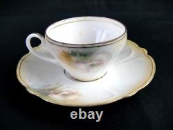 Antique R S Germany Miniature Floral Estate Tea Cup & Saucer