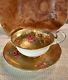 Antique Radfords Fenton Gold And Floral Teacup And Saucer #8548