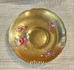 Antique Radfords Fenton Gold And Floral Teacup And Saucer #8548