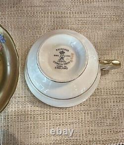 Antique Radfords Fenton Gold And Floral Teacup And Saucer #8548