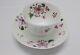 Antique Rare Minton's Purple Fushia Floral Green Handless Teacup Saucer