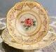 Antique Rare Paragon With Large Rose And Heavy Gold Accents Tea Cup & Saucer Set