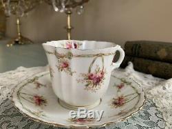 Antique Ribbon Bow Tea Cup & Saucer Probably Aynsley