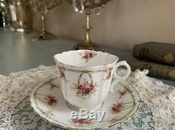 Antique Ribbon Bow Tea Cup & Saucer Probably Aynsley