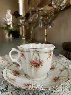 Antique Ribbon Bow Tea Cup & Saucer Probably Aynsley