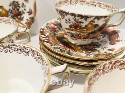 Antique Royal Crown Derby Olde Avesbury 6 Tea Cups 6 Saucers Bone China England