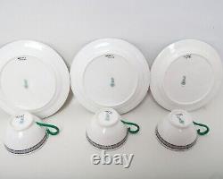 Antique Royal Doulton, Snack Plate And Cup, Art Deco, 4 Sets, Tennis Tea Set, Ma