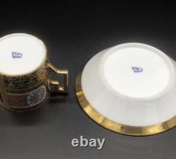 Antique Royal Vienna cup and saucer 19th c excellent hand painted