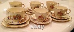 Antique Royal Winton 17 peaces Tea Set Vintage rare 6 cups & saucers, 5 plates