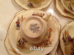 Antique Royal Winton 17 peaces Tea Set Vintage rare 6 cups & saucers, 5 plates