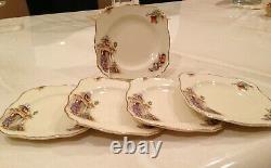 Antique Royal Winton Tea Set 6 cups & saucers, 5 plates