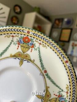 Antique Royal Worcester Bristol Teacup Saucer Set of 6 England Porcelain