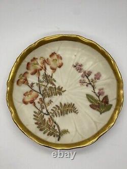 Antique Royal Worcester Tea Cup & Saucer, Lily Pad Shape