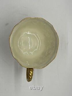 Antique Royal Worcester Tea Cup & Saucer, Lily Pad Shape