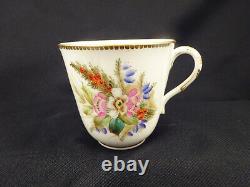 Antique Royal Worcester Tea Cup, Saucer & Plate, Floral