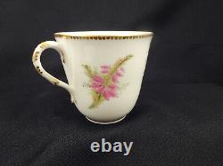 Antique Royal Worcester Tea Cup, Saucer & Plate, Floral