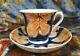 Antique Russian Imperial Kuznetsov Porcelain Tea Cup & Saucer, 19th Century