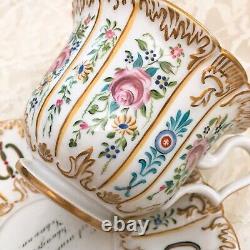 Antique SPM Schuman Berlin Moabit Tea Cup & Saucer Circa 1827 Handpainted Rare