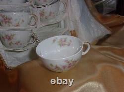 Antique Set of 8 Theodore Haviland Limoges France, Porcelain Tea Cups