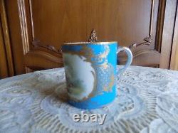 Antique Sevres France Hand Painted Demitasse Tea Cup only with guild