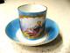 Antique Sevres Gold Painted Portrait Tea Cup And Saucer 18th Century 1756