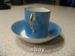 Antique Sevres Gold Painted Portrait Tea Cup and Saucer 18th Century 1756