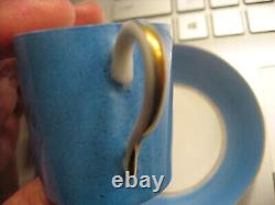 Antique Sevres Gold Painted Portrait Tea Cup and Saucer 18th Century 1756