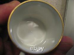 Antique Sevres Gold Painted Portrait Tea Cup and Saucer 18th Century 1756