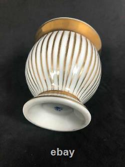 Antique Sevres Vincennes Gold. & White Striped Tea Cup And Saucer Set 13L