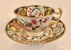 Antique Spode Tea Cup & Saucer, London Shape, Imari Style