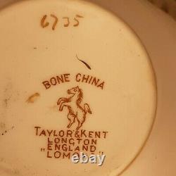 Antique Taylor & Kent Longton Lomond Bone China Tea Cup & Saucer England #6735