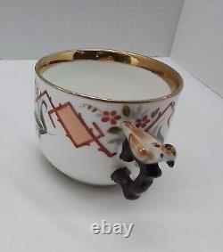 Antique Tea Coffee Bird Handle Whistle Cup & Saucer