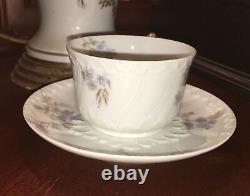 Antique Tea Cups & Saucers Limoges Charles Field Haviland Chifield CHF GDM 4 Set