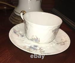Antique Tea Cups & Saucers Limoges Charles Field Haviland Chifield CHF GDM 4 Set