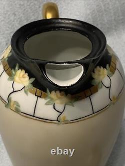Antique Tea Pot & 5Tea Cups J &C Bavaria Austria Hand Painted Marked Han