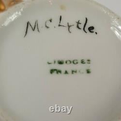 Antique Teacup Saucer Plate Trio plus Finger Handel Plate Signed M. C Lytle 1913