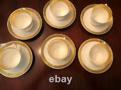 Antique Teacups Set Of 6 Presented As An Award For A Quilt 1857