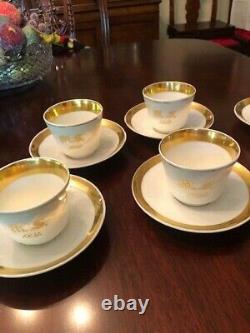 Antique Teacups Set Of 6 Presented As An Award For A Quilt 1857